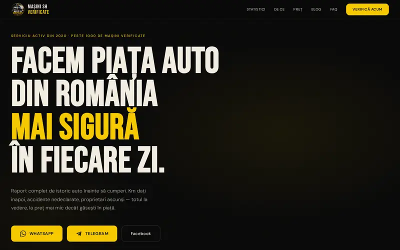Screenshot Mașini SH Verificate